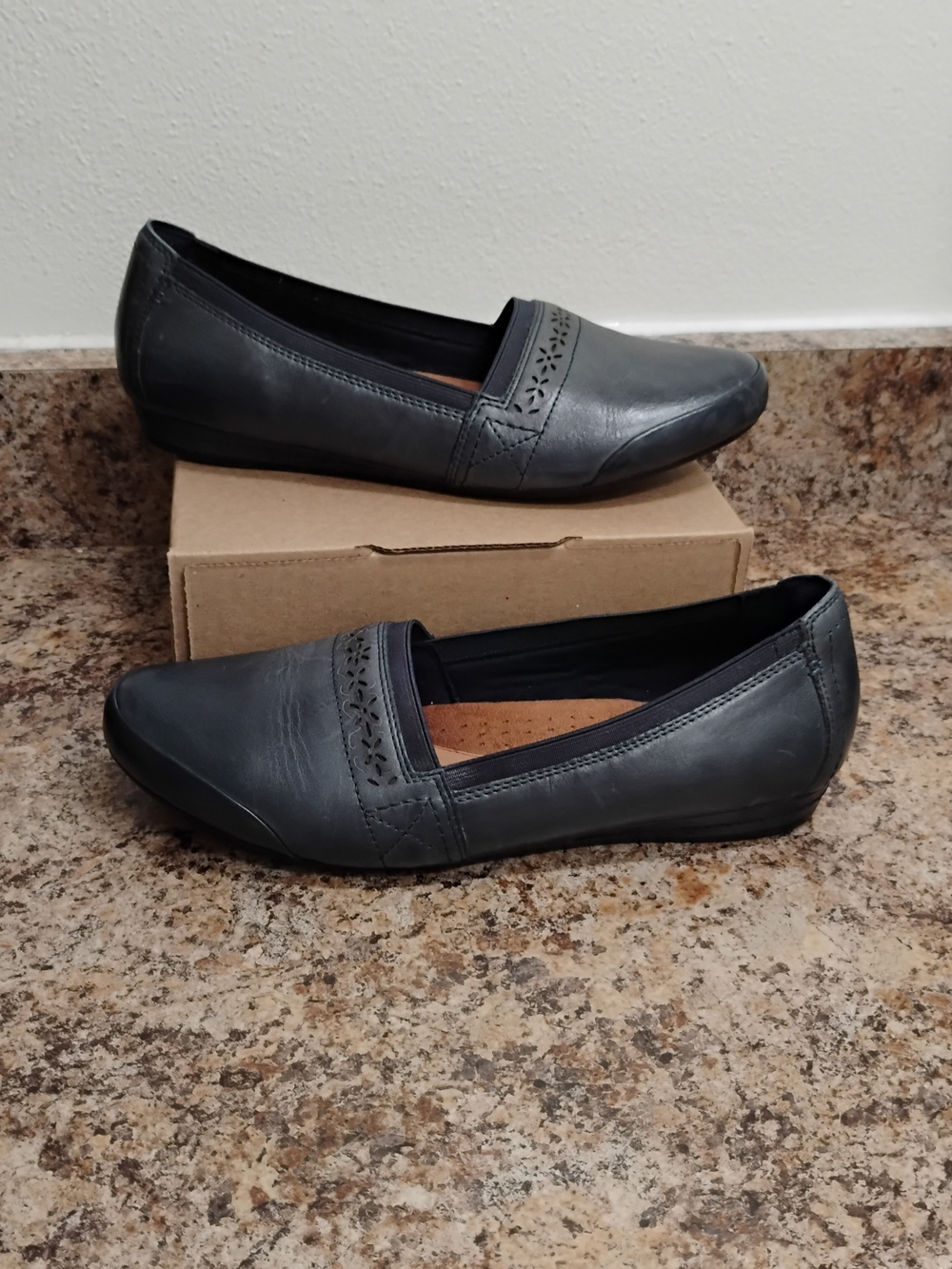 Rockport Cobb Hill GIGI CH Slip On Mule Flat Women's Gray Slip-On Comfort Flats